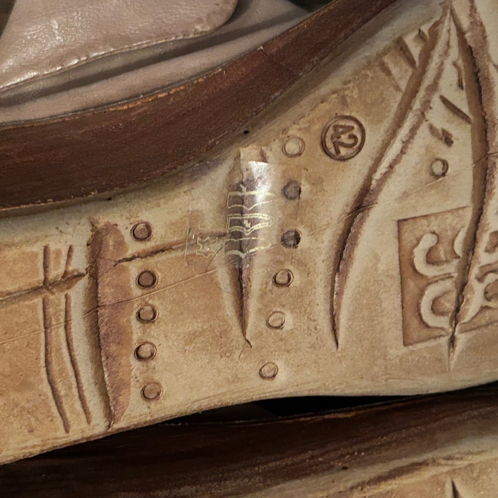A.S. 98 Womens Leather Wedge Sandals Slip On Shoes Niels Size 42 (10.5-11) - Picture 10 of 10